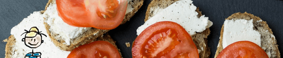 Brot mit Gemüse für Kleinkinder