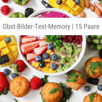 Obst-Bilder-Text-Memory-Spiel