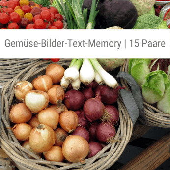 Gemüse-Bilder-Text-Memory-Spiel